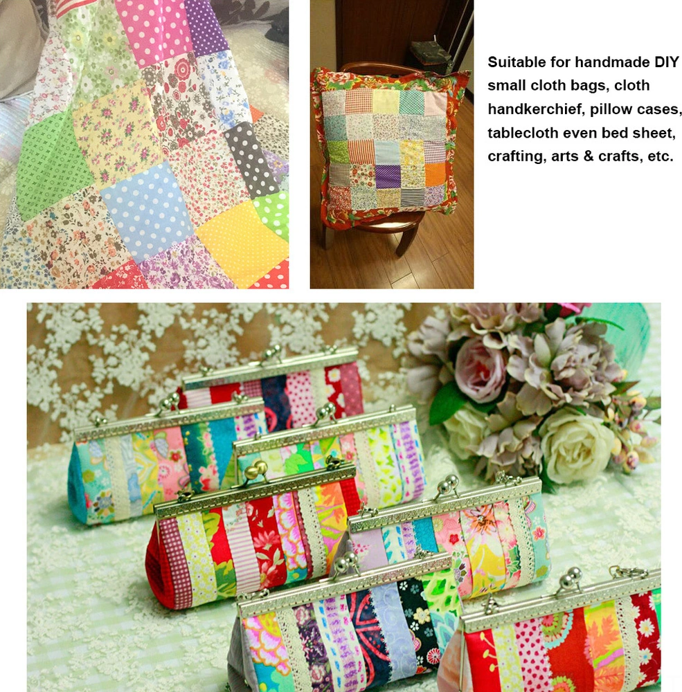 Yunboo Kahverengi 50x50 Cm Kumaş Seti, 7 Parça Koton Baskılı Desenli, El İşleri Dıy Çanta Yastık Bezi İçin Uygun Kahve