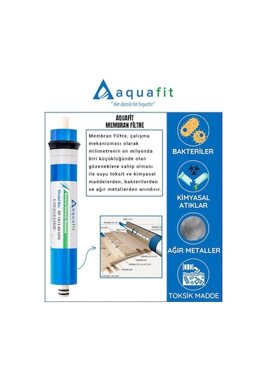Su Arıtma Membran Filtre – 80 GPD Tüm Cihazlara Uyumlu + Açma Anahtarı