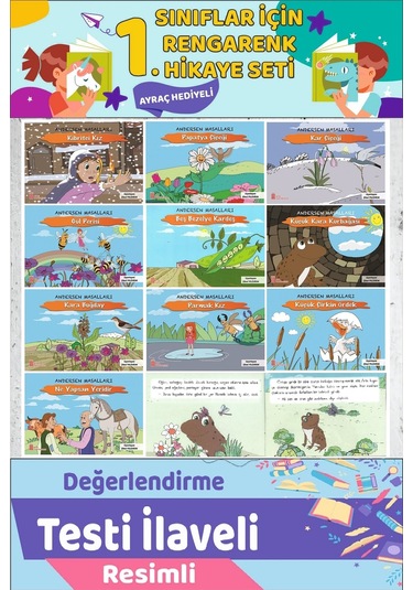 1.sınıf Birbirinden Güzel 10 Lu Masal Seti 16 Sayfa