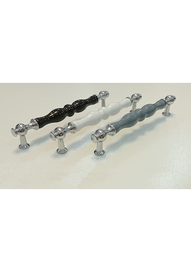 Rustik Porselen Siyah Mobilya Dolap Kulp 160 Mm