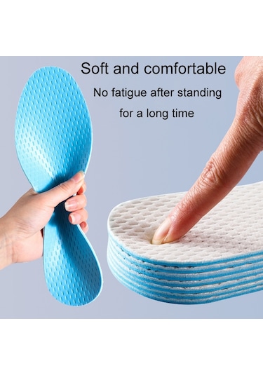 Sones Çift Yazlık İnce Koku Önleyici Ter Tabanlığı Unisex Nefes Alabilen Yumuşak Ayakkabı Tabanlığı, Beden: 45-46 Gri