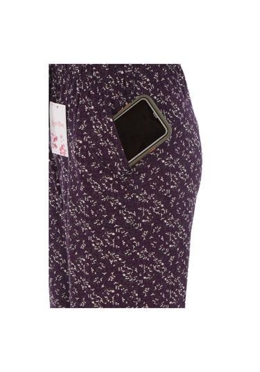 Vip Serinleten Cepli Kadın Pijama Altı Mor