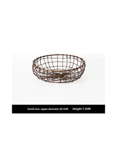 Yifomall Klasik Japon Stili El Dokuma Küçük Mutfak Sepeti - Meyve, Atıştırmalık, Pastane Ürünleri Ve Masa Çöpü İçin Sıkıcı Olmayan Depolama Çözümü Antik Bakır