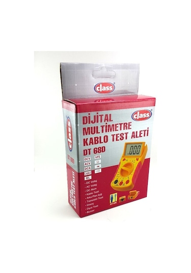 Class Dijital Multimetre & Kablo Test Cihazı - Dt 68d
