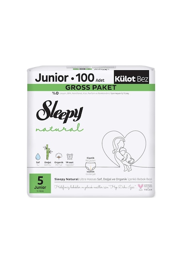 Sleepy Natural Gross Paket Külot Bez 5 Numara Junior 100 Adet