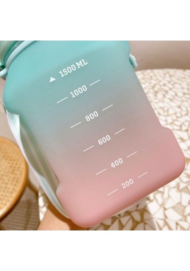 Novahub Yb0715 Bpa-free Fda 1500 Ml Sarı Su Şişesi Motivasyonlu Tasarım 615