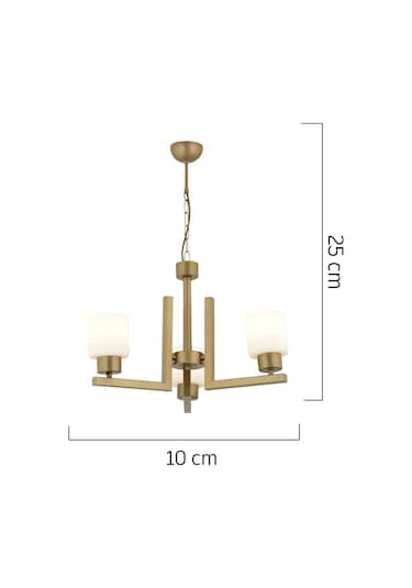 Torqu 3 Lü Eskitme Boyalı Beyaz Camlı Modern Genç Odası Yatak Odası Salon Avize