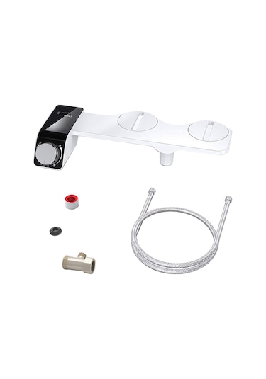 Bide Ultra İnce Tuvalet Çift Nozul Spiral Ayarlanabilir Hortumlu, C