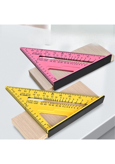 Suntek Tadilat Projeleri Için Marangozluk Üçgen Cetveli Pembe