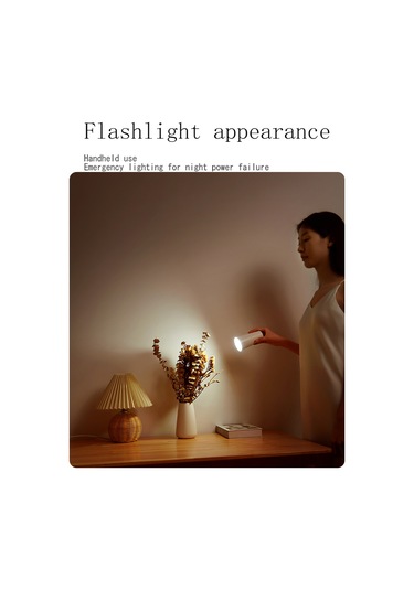 Ranyeek Beyaz Manyetik Usb Şarjlı Lamba - Güneş Batımı Projeksiyonu, El Feneri, 3 Seviye Dokunmatik Aydınlatma, 2000mah Pil, Göz Koruyucu Beyaz