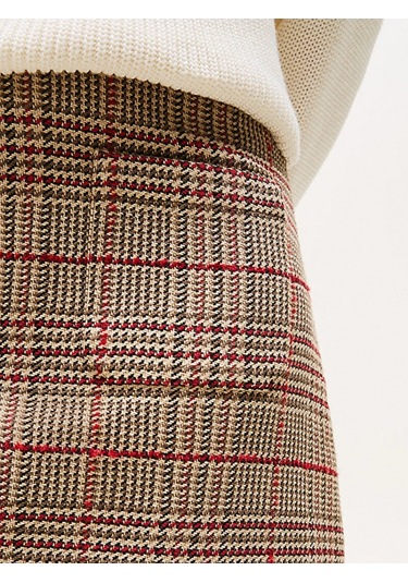 Tommy Hilfiger Kadın Seansonal Texture Mini Etek Gri