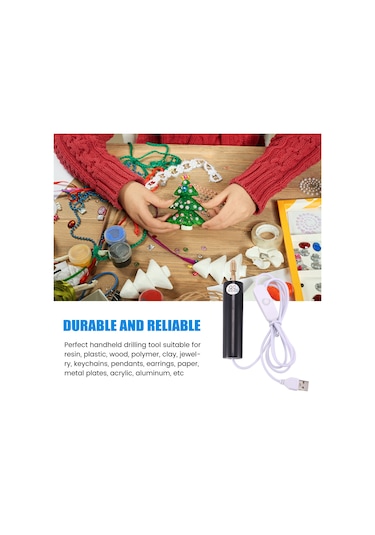 Reçine İçin 0,7-1,2 Mm Mikro-elektrikli El Matkabı Seti, Elektrikli Mini Matkap