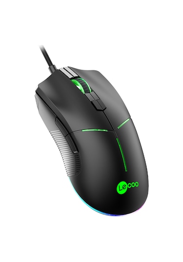 Lecoo MS109 Kablolu 6400DPI 8 Makro Tuşlu RGB Gaming Optik Mouse