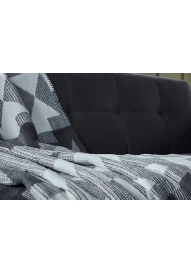 Doqu X Origami Battaniye Çift Kişilik Gri Diğer