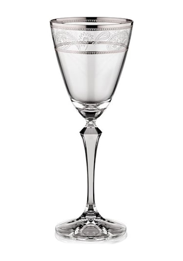 Silver Paisley 6'lı Beyaz Şarap Kadehi