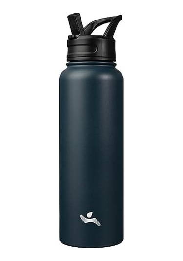 Yalıtımlı Su Şişesi 18 Oz Paslanmaz Çelik Su Şişesi 3 Kapaklı Spor Şişe Mermer Okyanus 49wocx Diğer