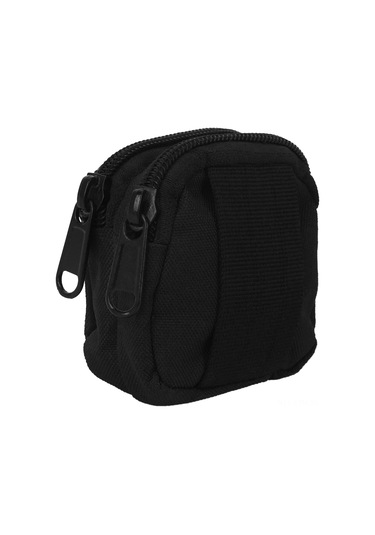 Geeksen Siyah Çift Cüzdanlı Nylon Su Geçirmez Outdoor Molle Sistemi Çok Amaçlı Taşınabilir Unisex Saklama Çantası Siyah