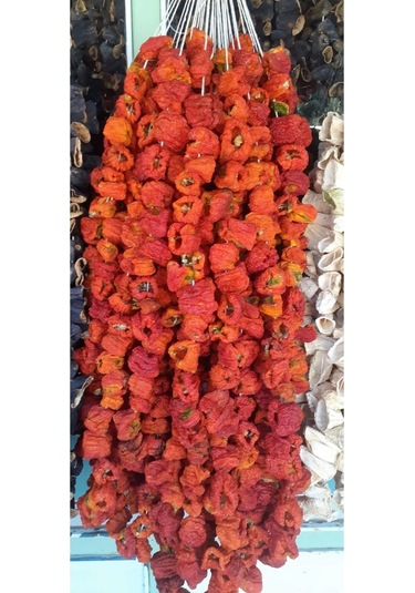 Yeni Mahsülden Kurutulmuş Kurutmalık Kırmızı Kuru Tatlı Biber 1 Dizi 50 Adetli