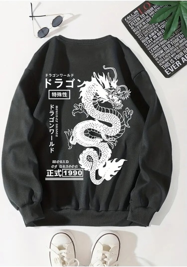 Unisex 2ip Şardonlu Tom And Mickey Nosd Sax Oversize Sweatshirt Saxmcky12