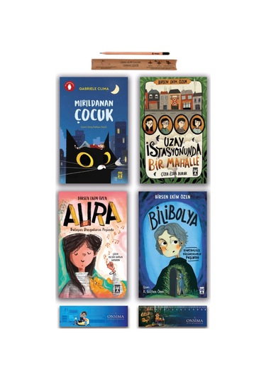 İlk Genç Timaş Uzay İstasyonunda Bir Mahalle - Aura - Bilibolya - Mırıldanan Çocuk Set 4 Kitap