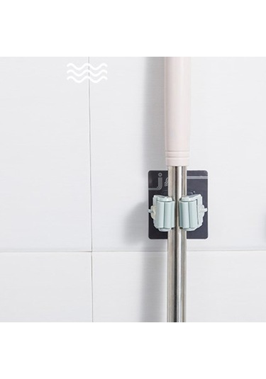 Springsun Banyo Suction Cup Mop Tutucu - Delme Yok Abs Malzeme - Duvar Kurulu Temizlik Aletleri Organizatörü Diğer