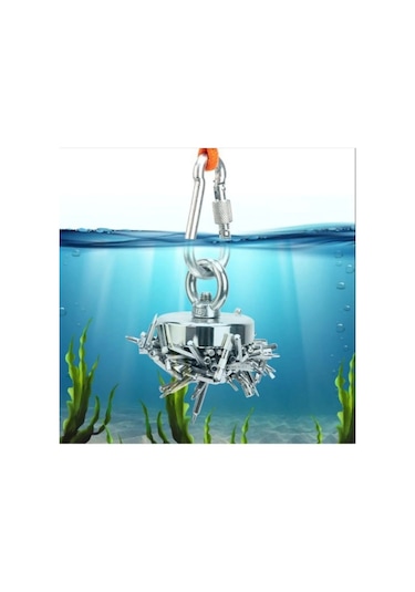 Ay Magnet Güçlü Halkalı Neodyum Pot Mıknatıs Çap 42mm Kurtarma