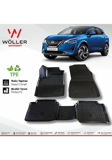 Nissan Qashqai Paspas 2021 Sonrası Uyumlu 3d Havuzlu Paspas