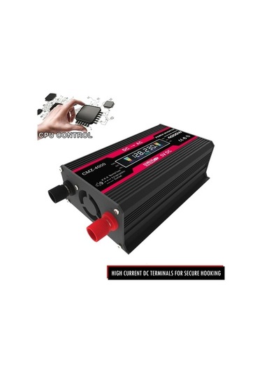 Wondernest Zhizun Modifiye 4000w 12v - 220v Sinewave Araç İnvertörü Siyah