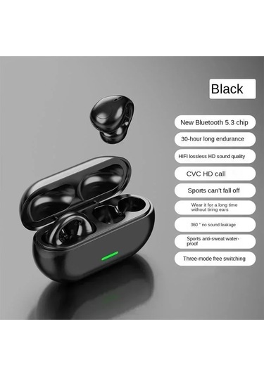 Vyopbct75 Kemik İletimli Bluetooth 5.3 Spor Kulaklık, Hifi Ses, Su Geçirmez Tws4.0stereoıpx4 - Ip5xvar6 Saat T75 Bluetooth Kulaklık