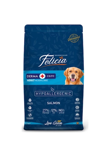 Felicia Düşük Tahıllı Somonlu Orta ve Büyük Irk Yetişkin Köpek Maması 15 KG