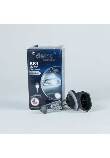 Delco U.s.a H27 881 Sis Farı Ampulü 12 Volt 27w Eğri Soket 10 Adet