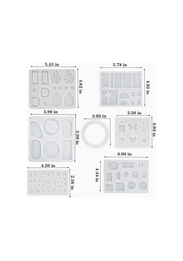 Ulzyvf Yapım Ve Takı Seti, Epoksi Dıy Kiti, Renkli Parça Malzemeleri Kiti, Geeroyoo Kalıplar Çok Renkli