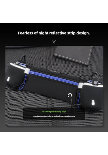 Mufunye Yeşil Spor Bel Çantası - Su Matarası Bölmesiyle Unisex, Spor, Koşu, Bisiklet İçin Su Geçirmez Cep Telefonu Kart Depolama Tek Beden Çok Renkli