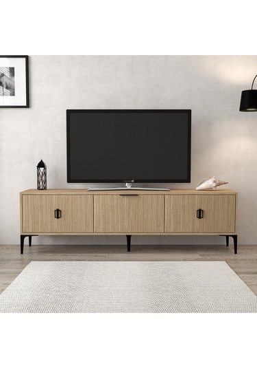 3803 Neva Tv Ünitesi 180 Cm 3 Kapaklı Sepet - Yunus Tv Sehpası Sepet