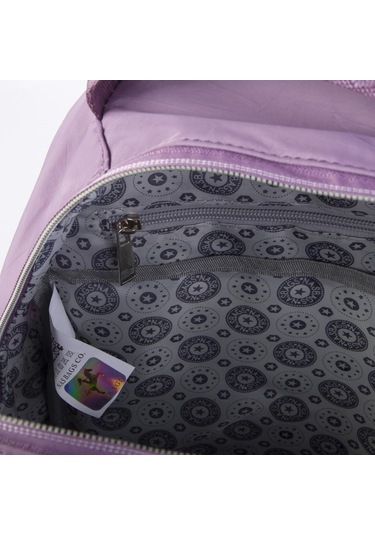 Nas Bag Extra Hafif Su Geçirmez Çok Gözlü Waterproof Unisex Sırt Çantası 30x40 Cm Mor