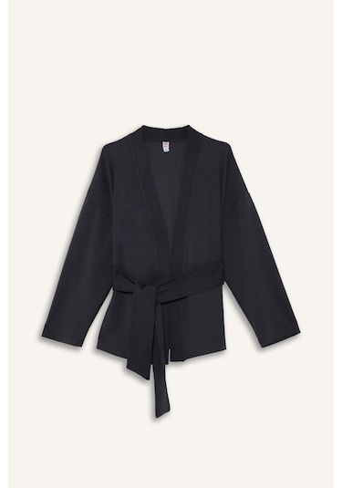 Defacto Modal Kimono Ceket-fall İn Love Loungewear G0003ax25wnar210 Antrasit
