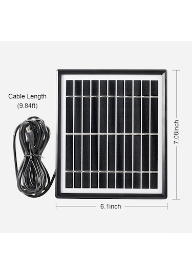 Wezone Dış Mekan Güvenlik Kamerası İçin Güneş Paneli - 5.5v 4w, 3m Kablolu, Ayarlanabilir Dirsekli Kamera Hariç