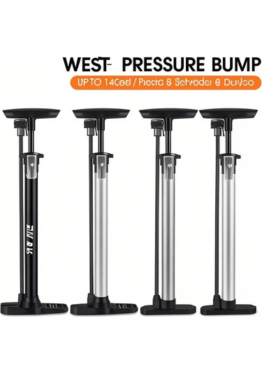 Wezone Yüksek Basınçlı Bisiklet Pompası - 140psı Tasarım, Katlanır Taban, T Kolu, Bisiklet Ve Elektrikli Araçlar İçin