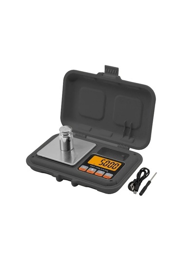 Fastbuy Dream011 Siyah Lcd Ekranlı 200g X 001g Çift Tepsili Takı Ölçeği, Gıda Madeni, Para, Kahve Tar Fonksiyonu, Kompakt Tas Siyah