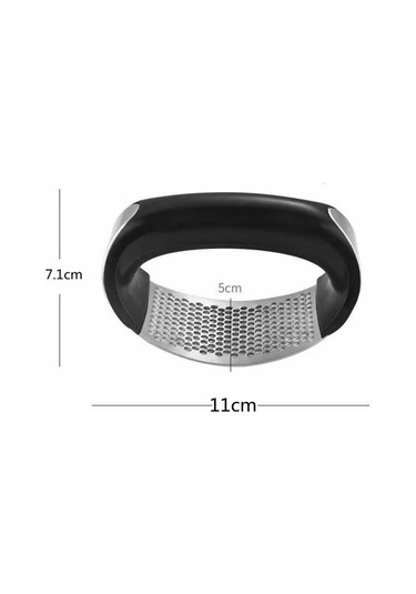 Paslanmaz Çelik Sarımsak Presi Kırıcı Manuel Sarımsak Kıyma Doğrama Sarımsak Aracı Meyve Sebze Araçları Mutfak Aksesuarları Gadget Siyah