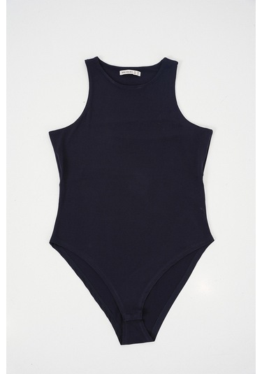 Bigdart Kadın Halter Yaka Çıtçıtlı Body 972 - Lacivert
