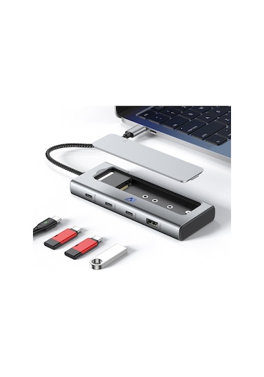 Deh01-017 Apollobell 5-in-1 Usb-c-hub M.2 Nvme Ssd Sabit Disk Muhafazası