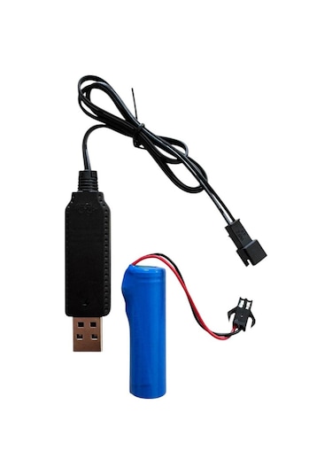3.7 Volt Oyuncaklar İçin Uyumlu Şarjlı Pil Ve Şarj Aleti