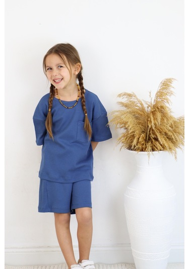 Raporlu İnterlok İkili Takım İndigo