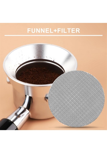 58mm Espresso Dozaj Hunisi Disk Ekran Takımı 2 Filtreli Gümüş