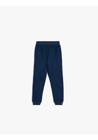 Koton Beli Bağlamalı Pamuk Karışımlı Basic Jogger Eşofman Altı Lacivert 5smb40034tk Lacivert