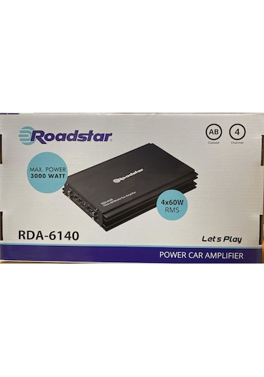 Roadstar Rda-6140 Stereo 3000 Watt 4 Kanallı Oto Amfi