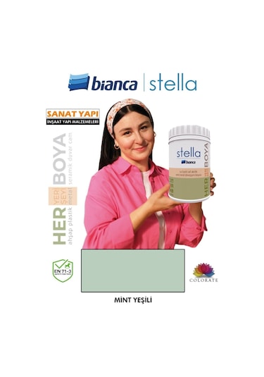 Stella Su Bazlı Akrilik Boya Mint Yeşili Diğer