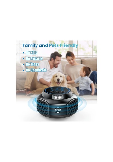 Motion003 Ojımo Ultrasonik Fare Ve Sivrisinek Kovucu Siyah Usb Güçlü Dijital Ekran 3 Mod Ev Çatı Garaj Mutfak İçin Zararlı Kontrol Cihazı