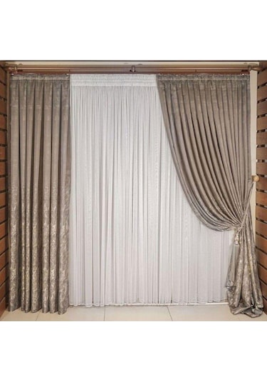 Kırık Beyaz Düz Tül Perde Monaliza Pilesiz Extraforlu Düz Dikim-kırık Beyaz Kırık Beyaz